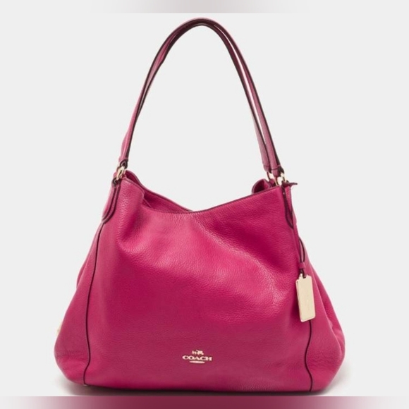 Coach Handbags - COACH | Edie Shoulder Bag 31 | Pebbled Leather | Fuschia